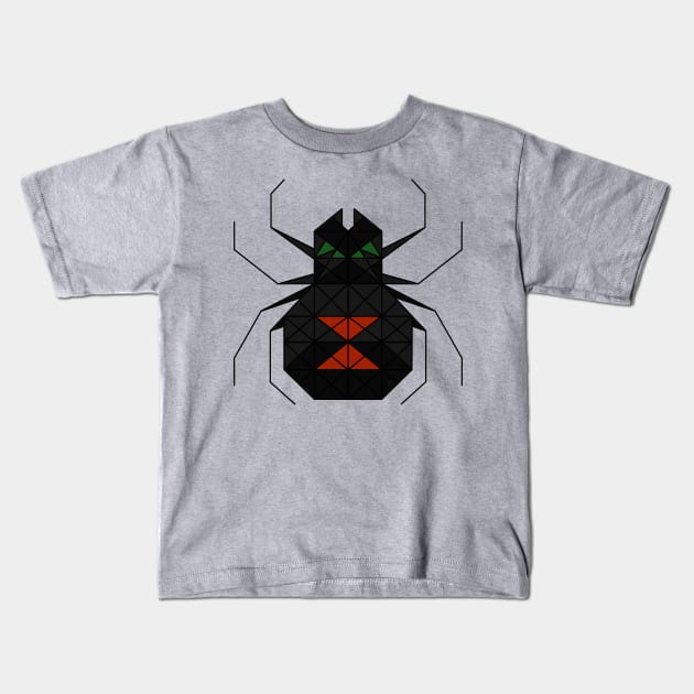 Black Widow - Geometric Abstract Kids T-Shirt by fakelarry